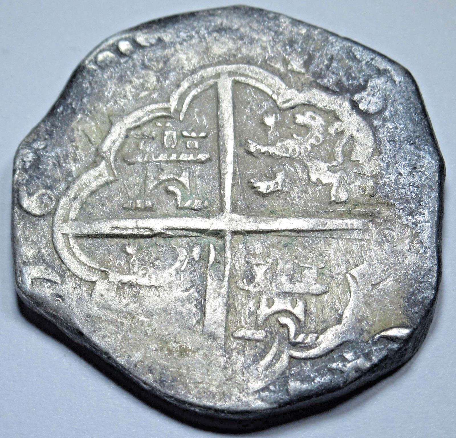 1619 Dated Spanish 4 Reales Genuine 1600\'s Colonial Antique Pirate Cob 4R Coin