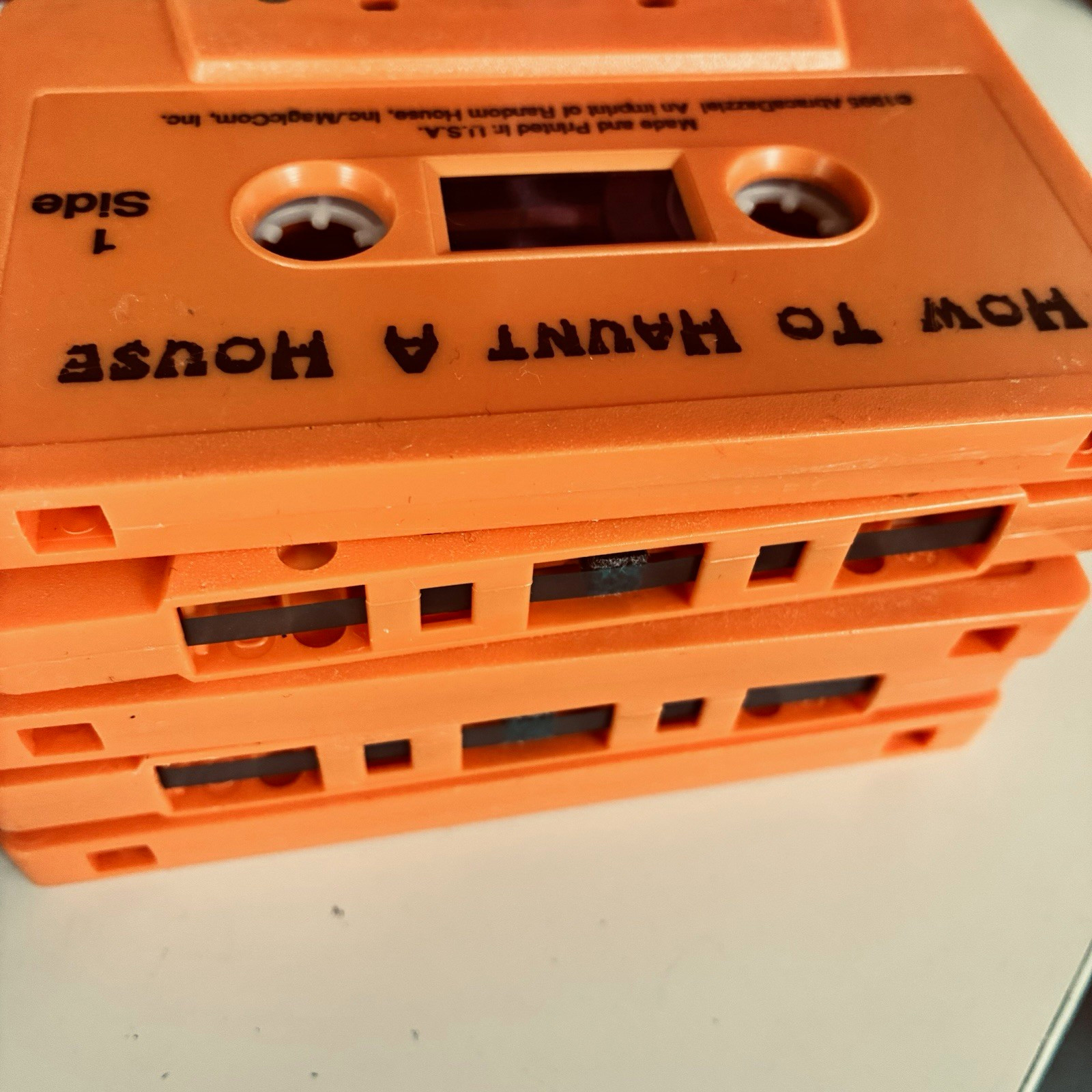 Vtg 90s Haunted House Orange Cassette tape spooky sounds Halloween music album