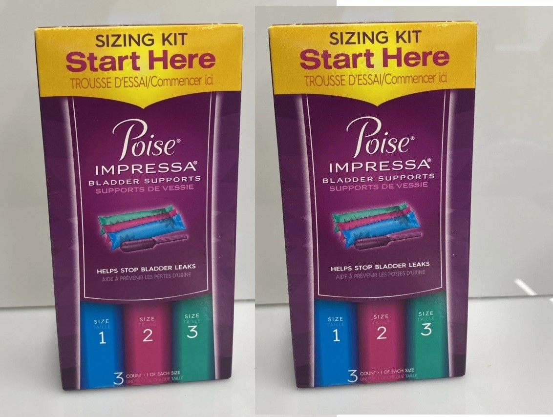 2 Pack Poise Impressa Women's Bladder Supports 3 CT 1 Of Each Size 1 - 2 - 3 2 Pack Poise Impressa Women's Bladder Supports 3 CT 1 Of Each Size 1 - 2 - 3