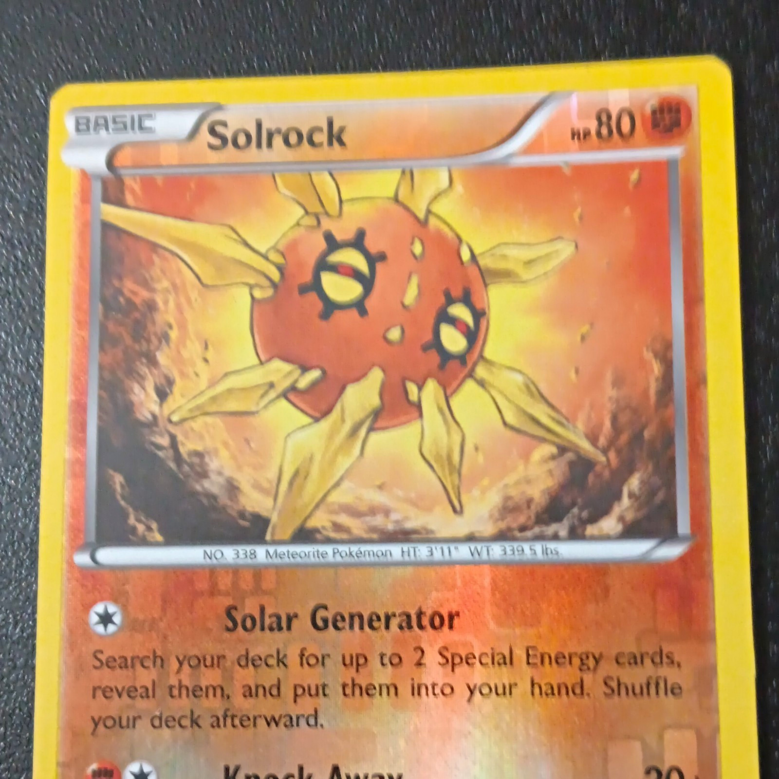 Pokemon TCG Solrock Pokemon Card Basic 80 HP English Standard Size