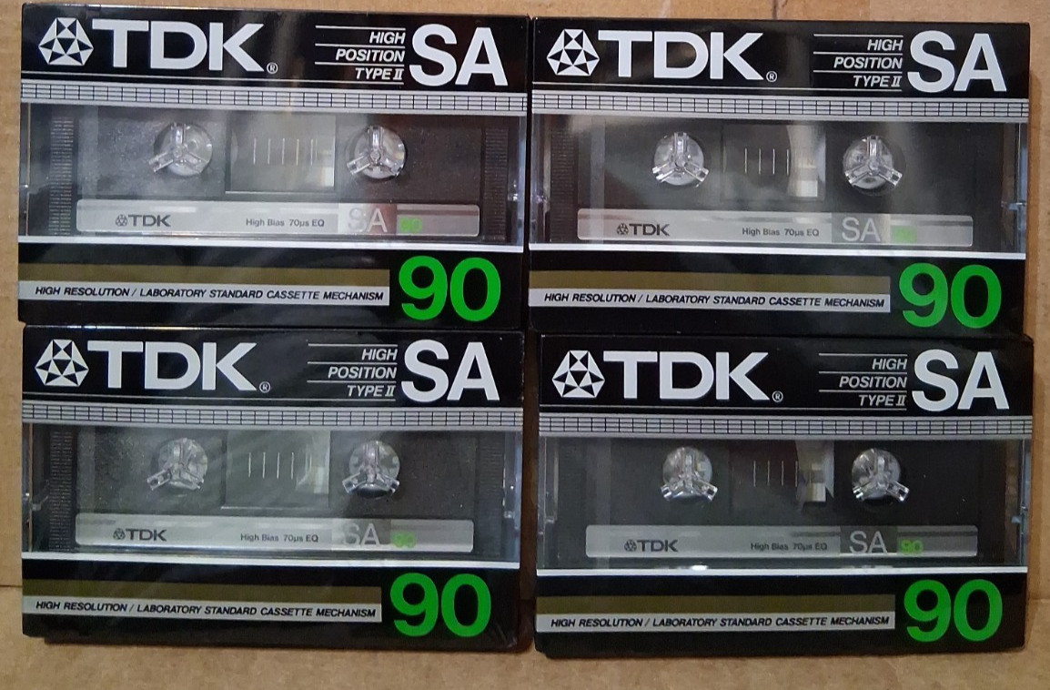 TDK SA 90  High Position Type II  Cassette Tapes----  NEW ---- Lot Of 4