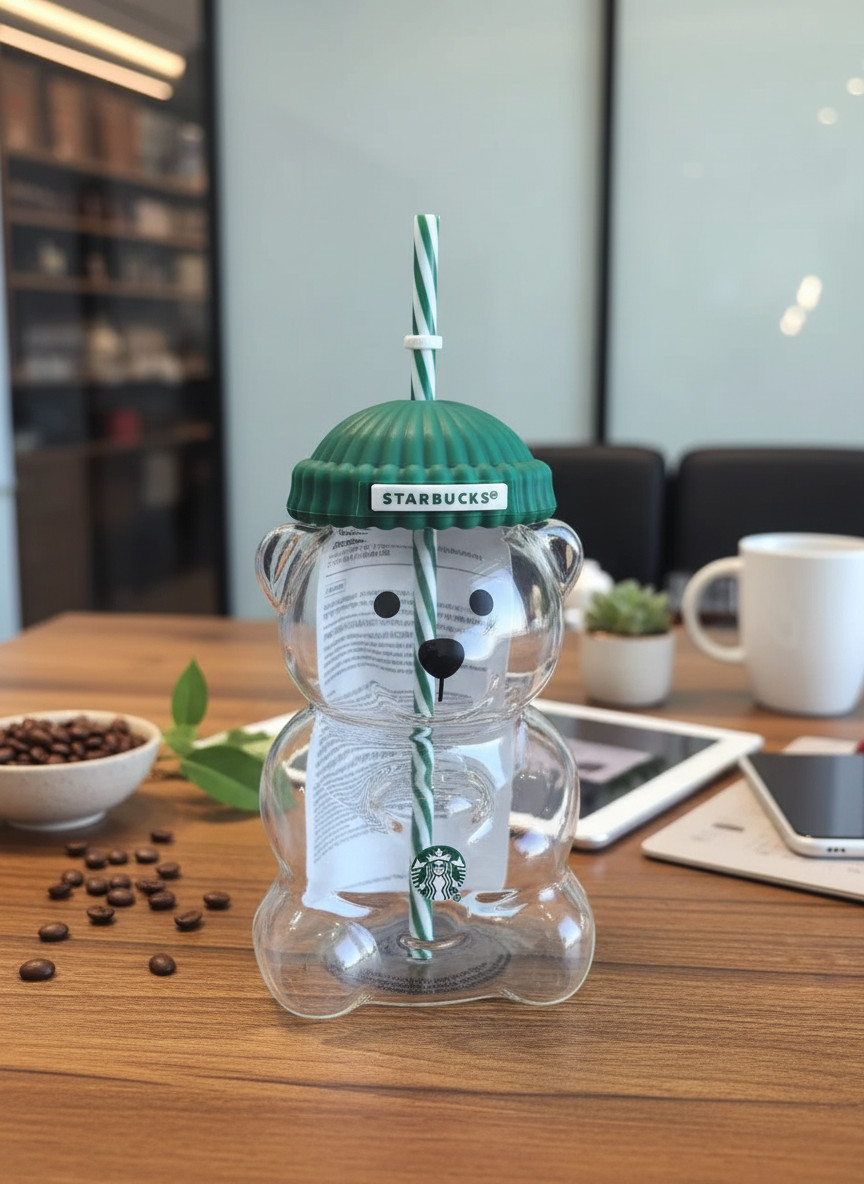 2025 Glass Starbucks Bearista Bear Cold Cup Holiday Limited Edition