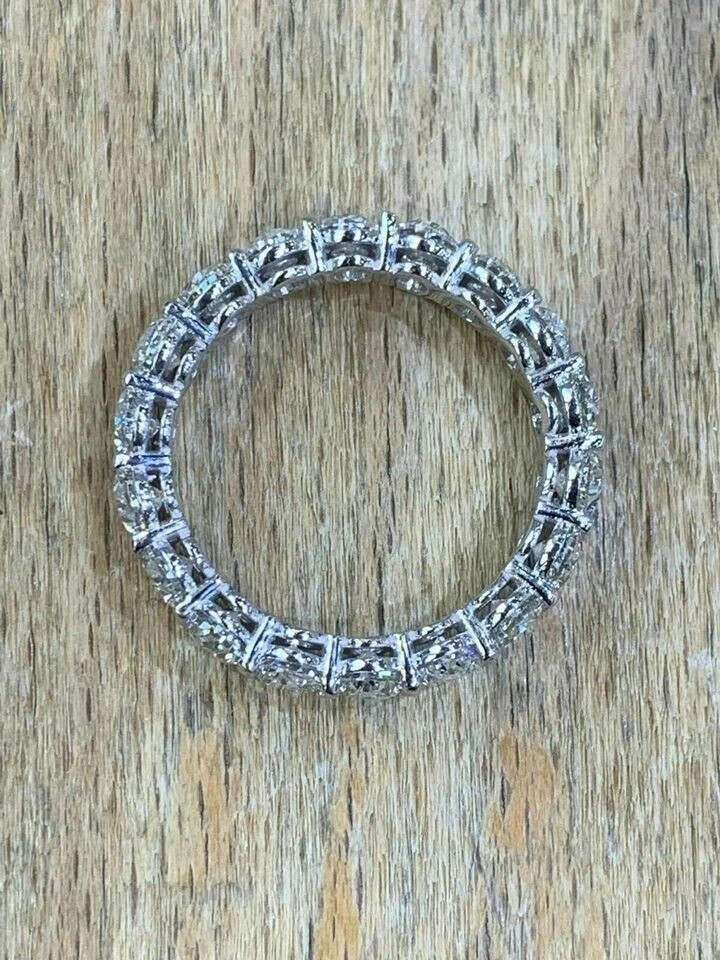 Certified 5Ct Oval Cut Lab-Grown/CVD Diamond Full Eternity Band 14K White Gold Certified 5Ct Oval Cut Lab-Grown/CVD Diamond Full Eternity Band 14K White Gold