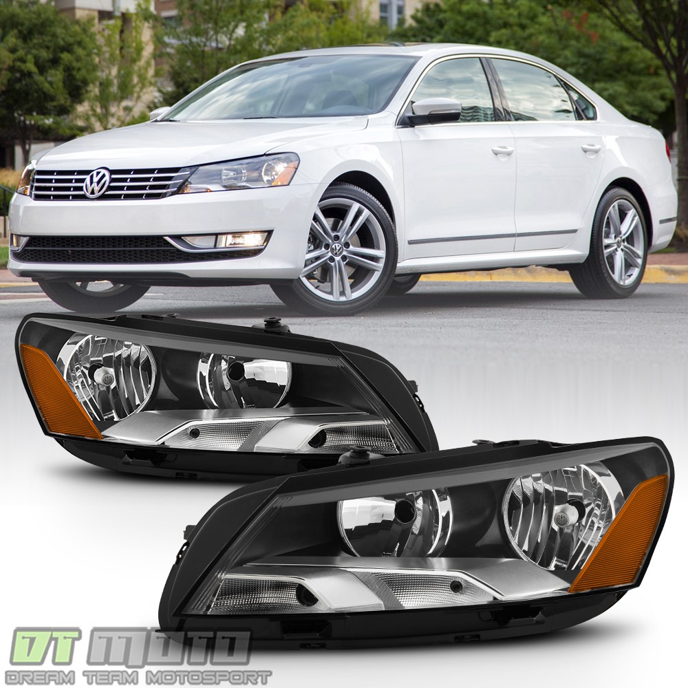 2012 2013 2014 2015 VW Volkswagen Passat Halogen Headlights Headlamps Left+Right 2012 2013 2014 2015 VW Volkswagen Passat Halogen Headlights Headlamps Left+Right