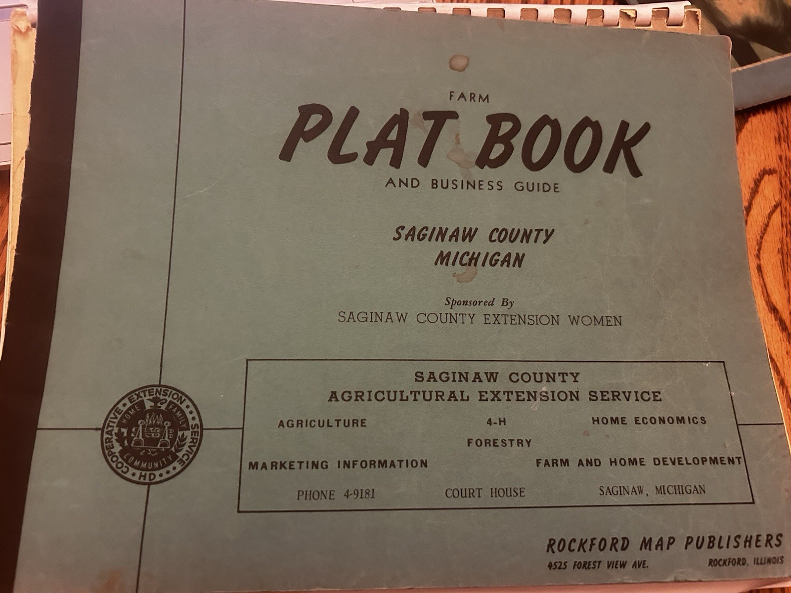 VINTAGE 1955 SAGINAW COUNTY MICHIGAN PLAT BOOK AND BUSINESS GUIDE