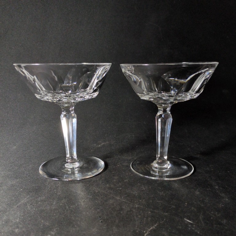 WATERFORD SHEILA CHAMPAGNE GLASSES, Cut Lead Crystal, 4 3/4\
