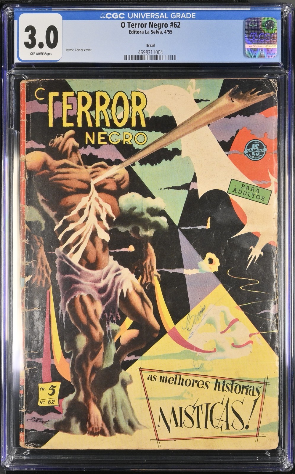 O Terror Negro #62 - Jayme Cortez Brazilian Edition 1956 -- CGC 3.0 -- RARE PCH