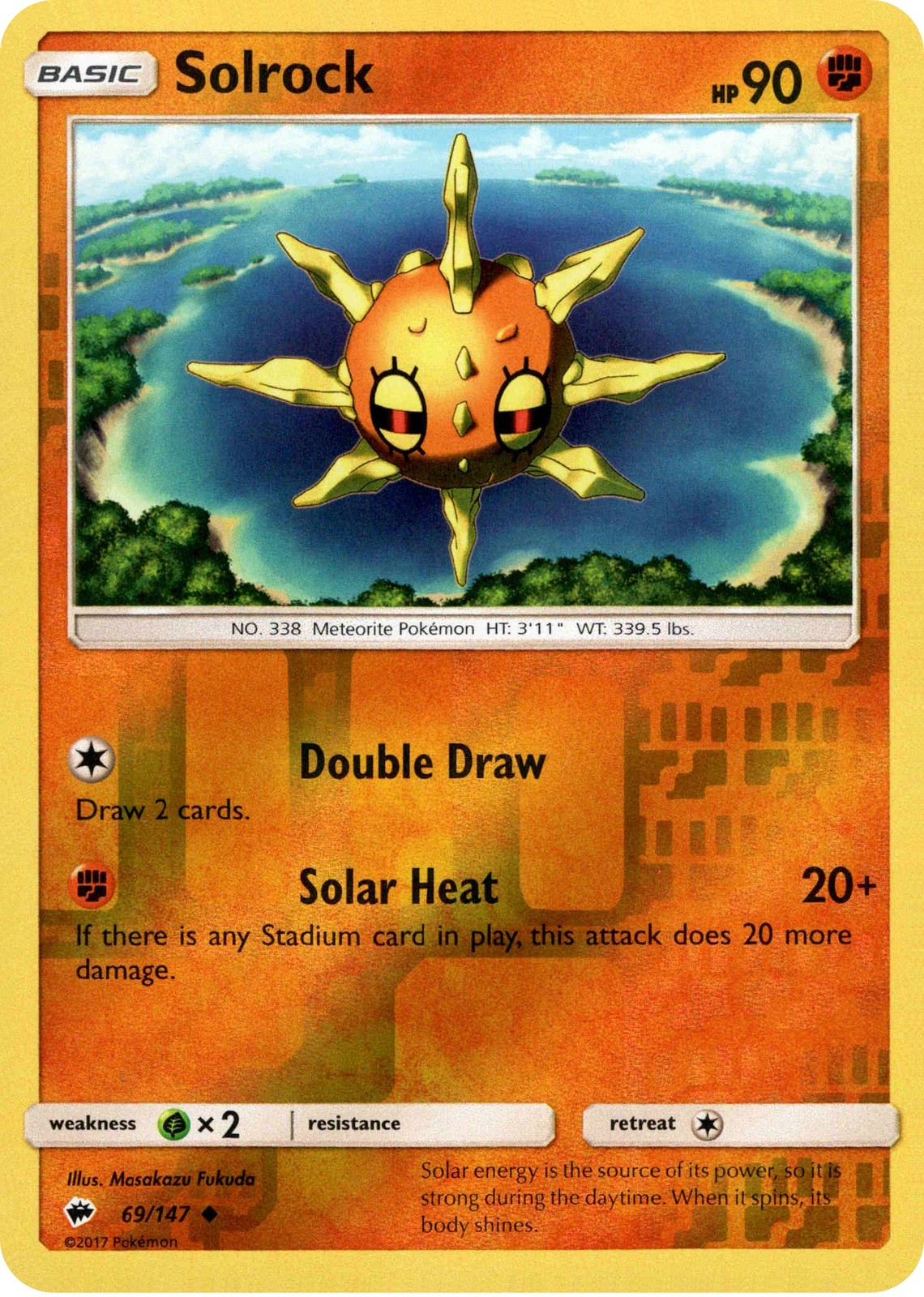 Solrock - 69/147 - Burning Shadows - Reverse Holo
