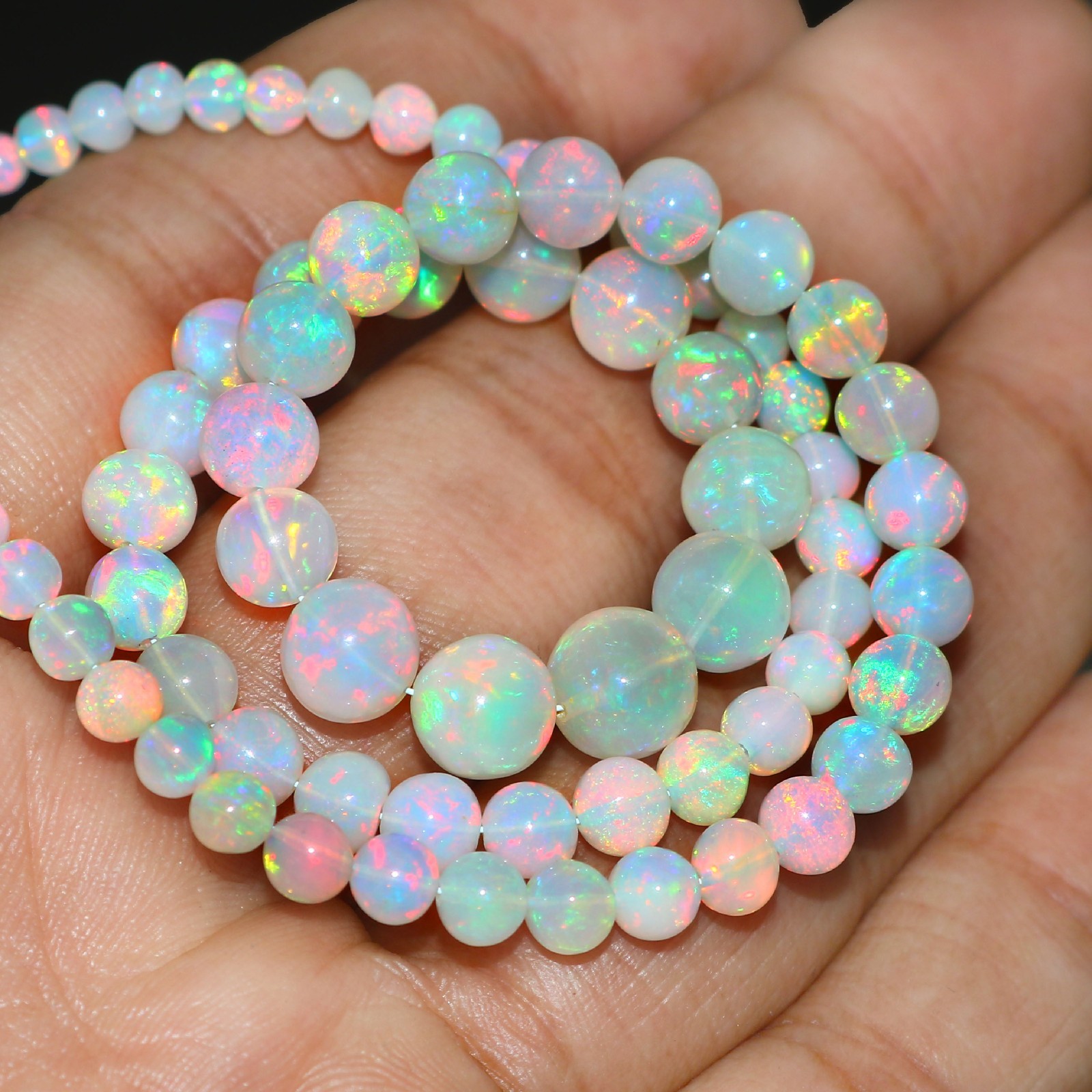 Natural Opal Beads Round Opal Beads Genuine Opal Gift For Friend 726