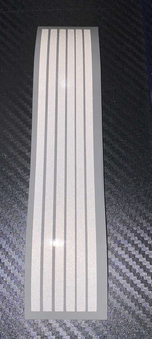 Fishing Rod Tip Tape Reflective Vinyl White / Silver 6pcs 5mm x 200mm Coarse Sea