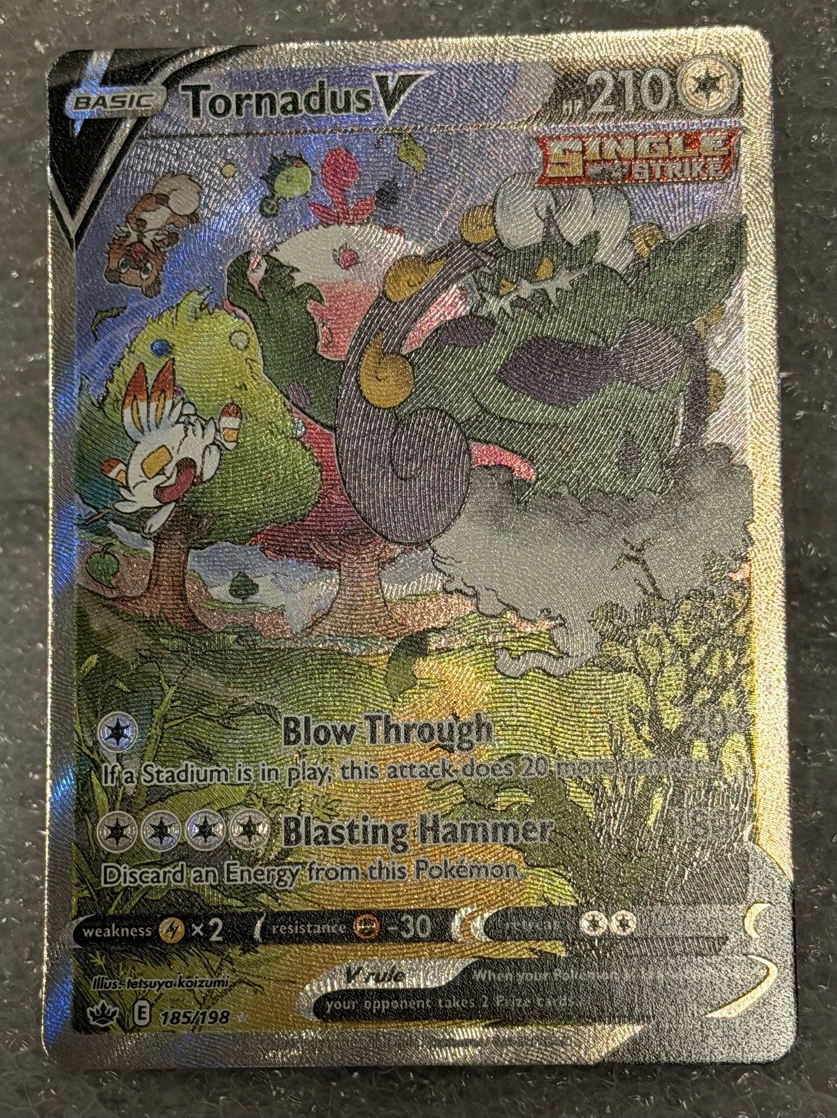 2021 POKEMON SWORD & SHIELD CHILLING REIGN #185 FULL ART/TORNADUS V 2021 POKEMON SWORD & SHIELD CHILLING REIGN #185 FULL ART/TORNADUS V