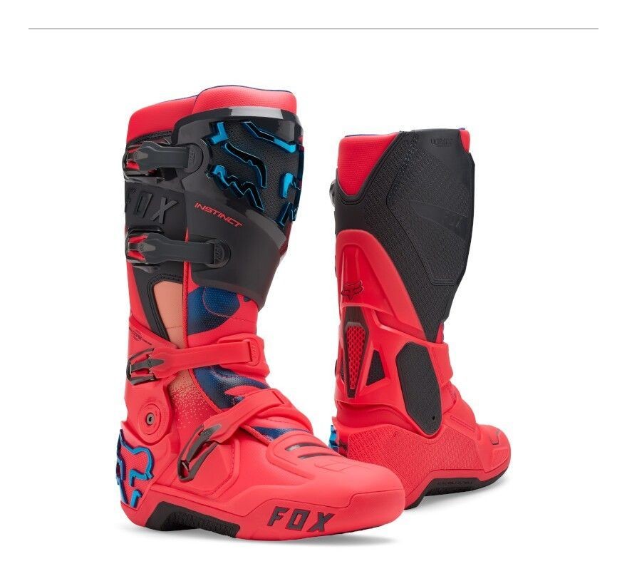 Fox Racing Instinct 2.0 Vision LE Boots - Pink/Black/Blue Size 11 - 38606-065-11