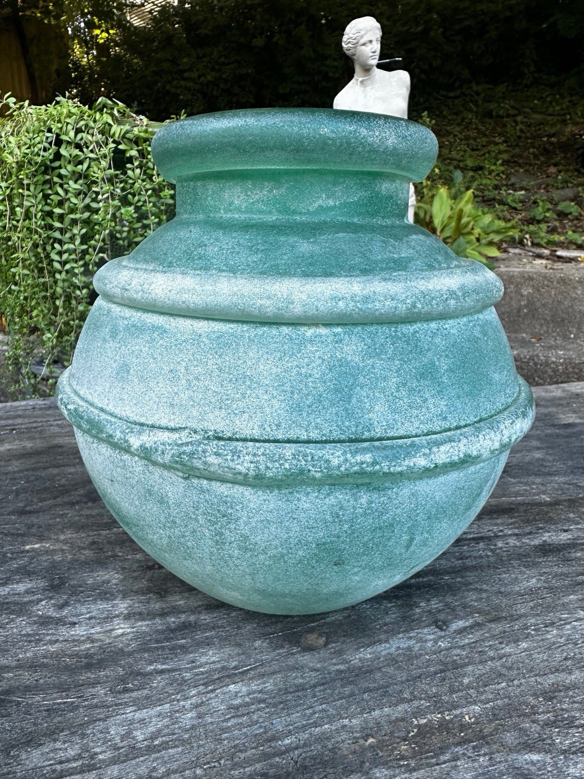 VTG  Ars Cenedese Murano Scavo Vase Made in Italy 8\