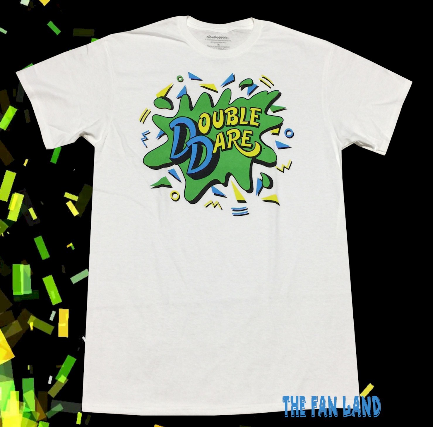 New Nickelodeon Double Dare 1986 Vintage White Men\'s T-Shirt New Nickelodeon Double Dare 1986 Vintage White Men\'s T-Shirt