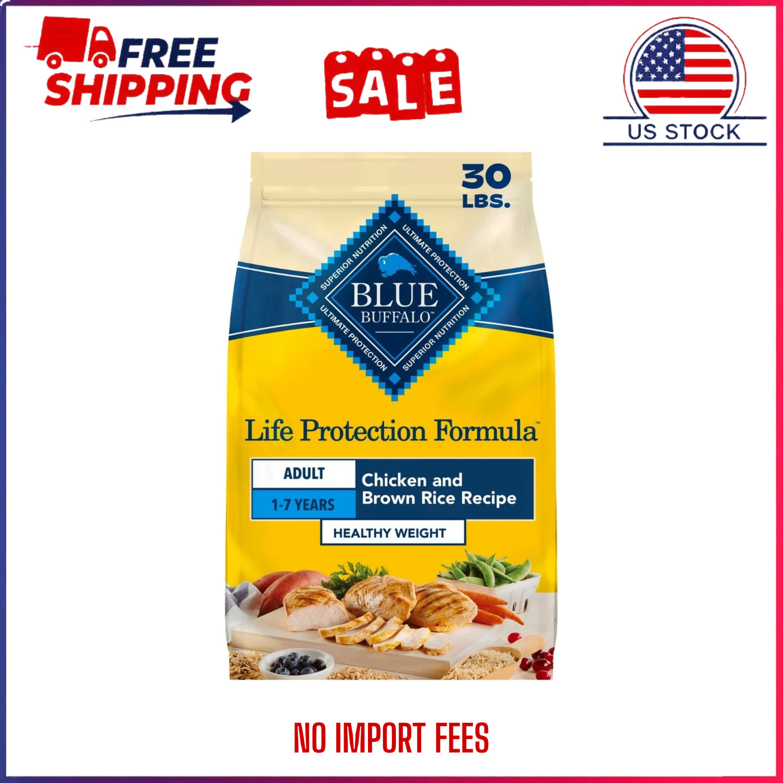 HOT SALE Blue Buffalo Life Protection Formula Healthy Weight Dry Dog Food 30 lb