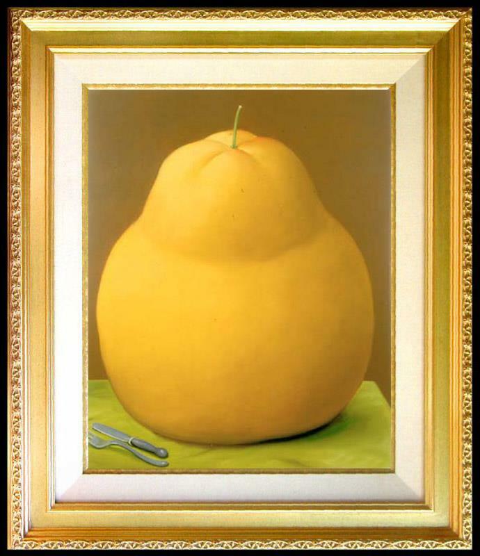 Art OIL PAINTING REPRO OF FERNANDO BOTERO still life pear ON CANVAS 20