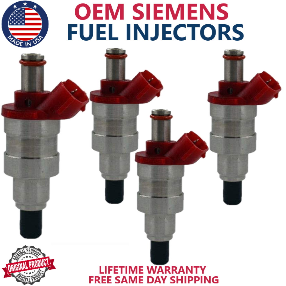 OEM 4pc SIEMENS Fuel Injectors For 1991, 1992, 1993, 1994 Mazda B2600 2.6L I4