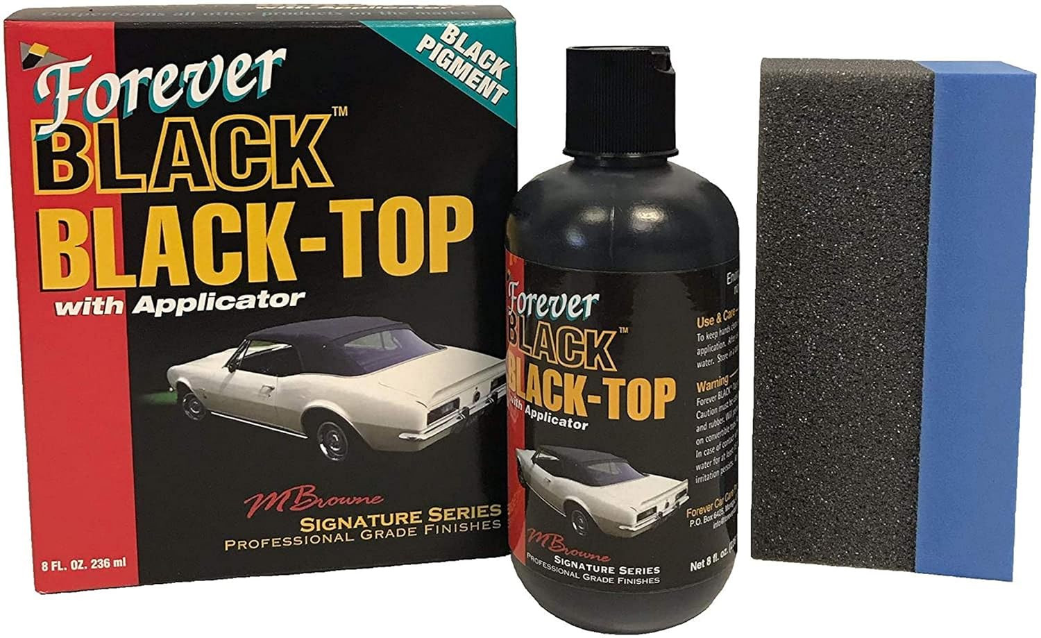 Forever Black Convertible Top Restorer Gel 8 Fl Oz Long Lasting UV Protection Forever Black Convertible Top Restorer Gel 8 Fl Oz Long Lasting UV Protection
