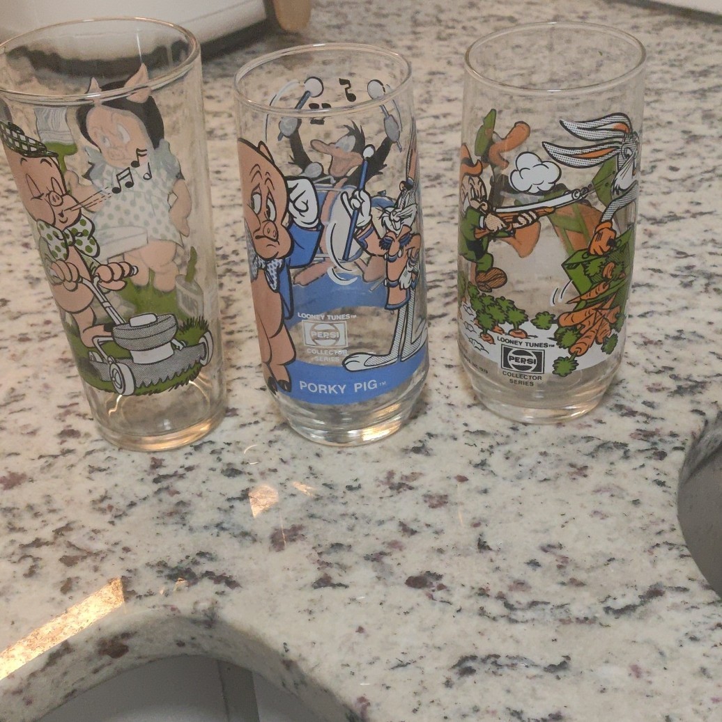 Vintage 1976 1979 Pepsi Looney Tunes Collector Series Glasses Lot of 3 Mint Vintage 1976 1979 Pepsi Looney Tunes Collector Series Glasses Lot of 3 Mint