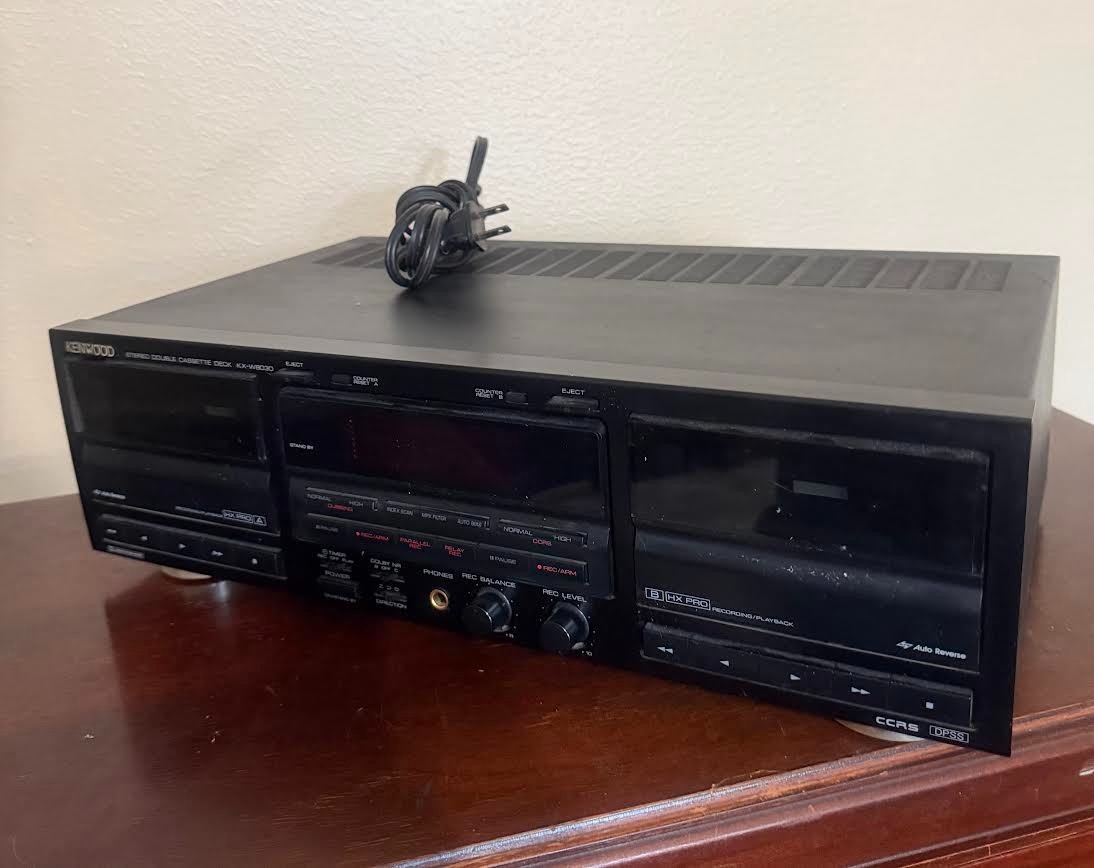 Kenwood KX‑W8030 Double Cassette Deck – Tested, Plays Perfectly