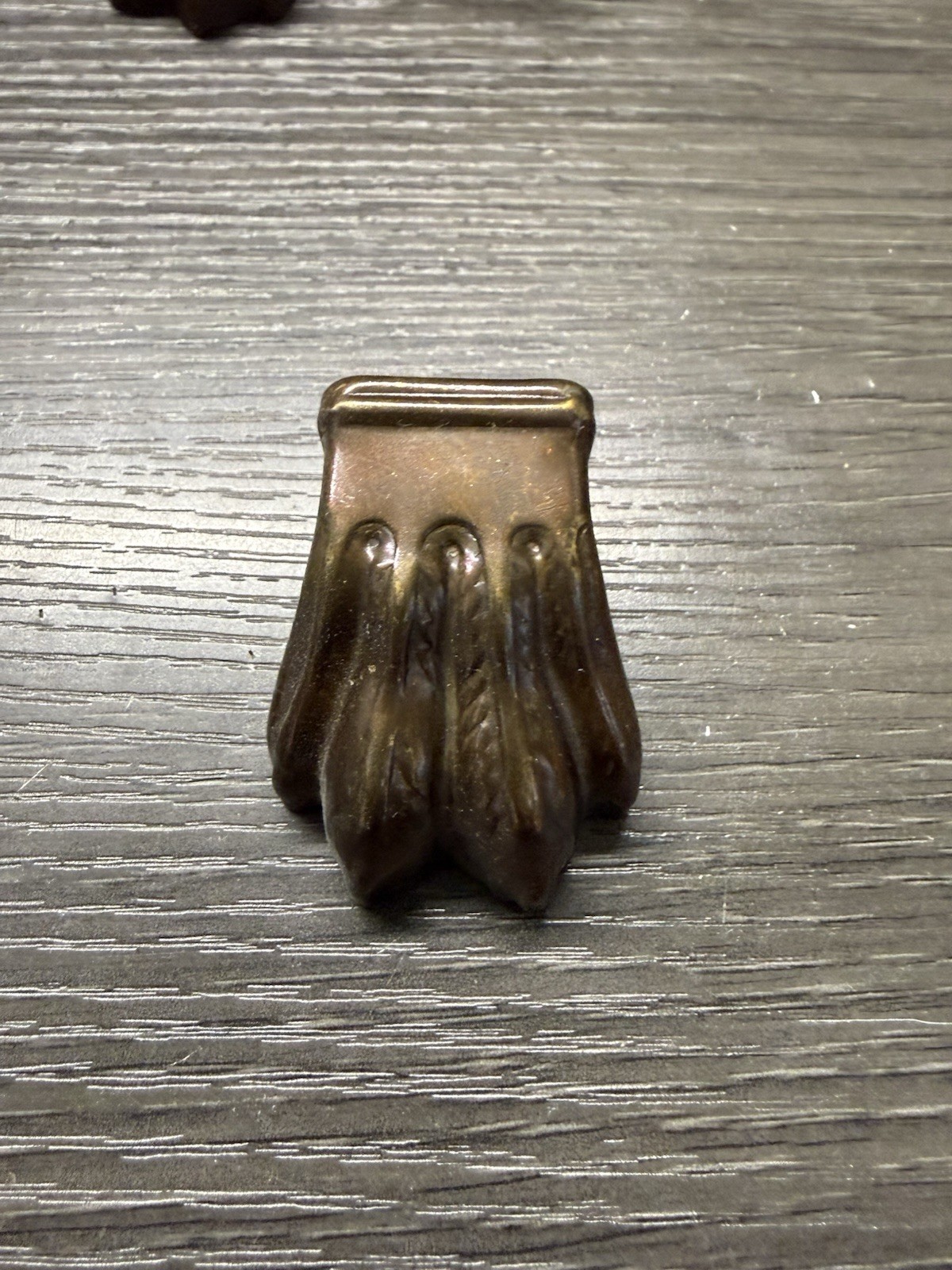 1 Vintage 1” Antique Brass Claw Foot Leg Foot Toe Caps Clawfoot Covers (207