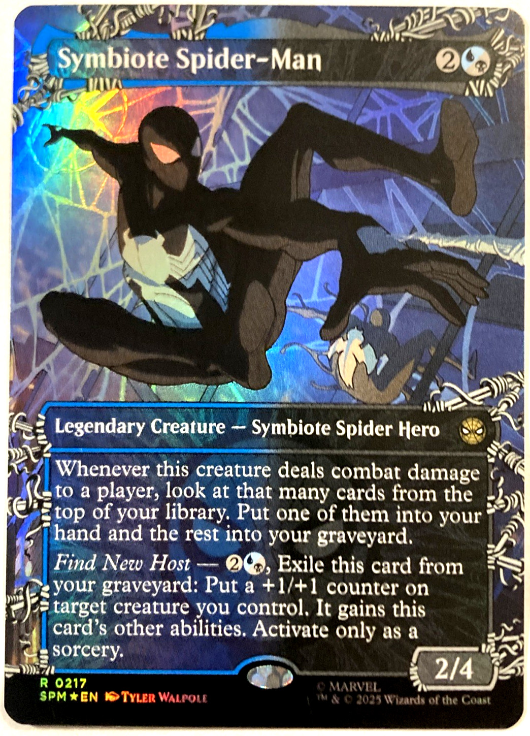 MTG Symbiote Spider-Man (Borderless Foil) Marvel's Spider-Man 217 LP - NM