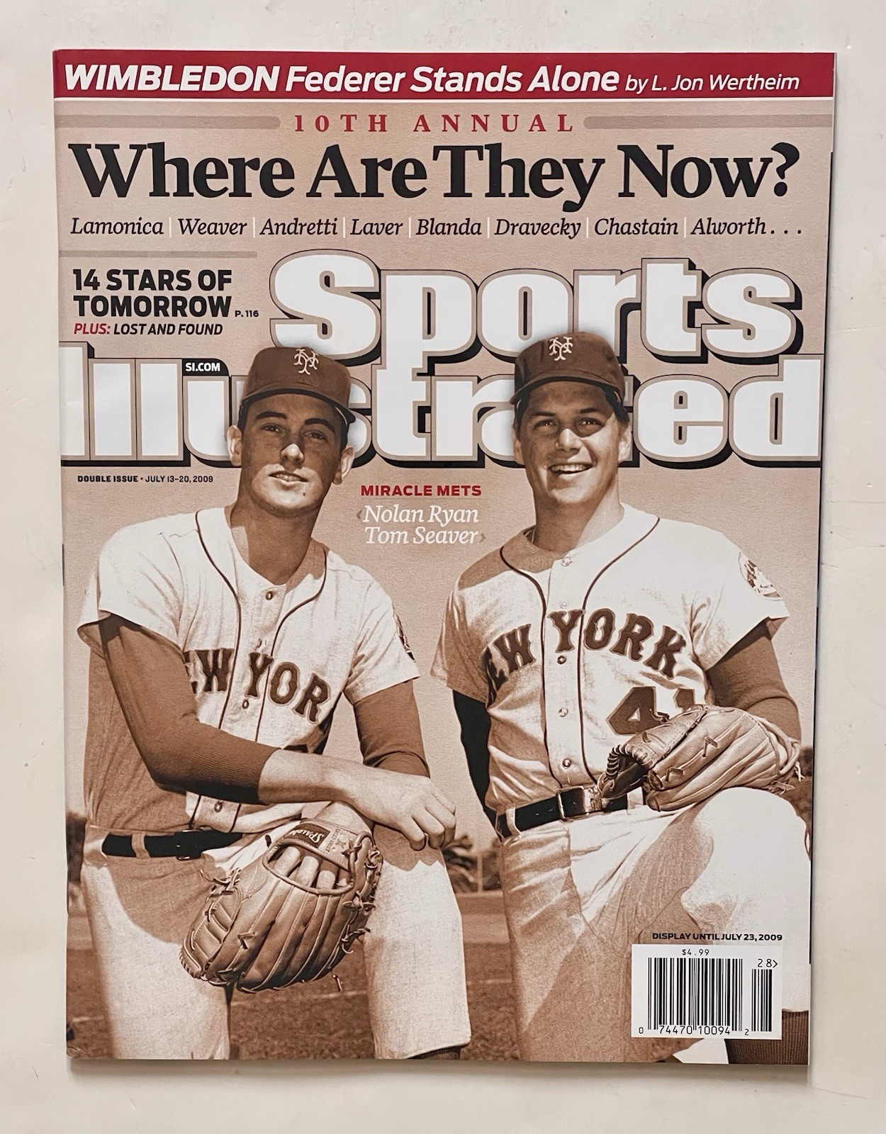 SPORTS ILLUSTRATED 2009 NOLAN RYAN TOM SEAVER NEW YORK MIRACLE METS-MLB-NO LABEL SPORTS ILLUSTRATED 2009 NOLAN RYAN TOM SEAVER NEW YORK MIRACLE METS-MLB-NO LABEL