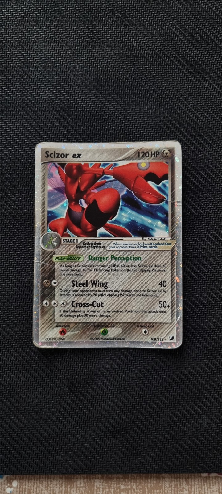 Pokemon Scizor EX Unseen Forces 108/115 Ultra Rare Holo Card DMG Pokemon Scizor EX Unseen Forces 108/115 Ultra Rare Holo Card DMG
