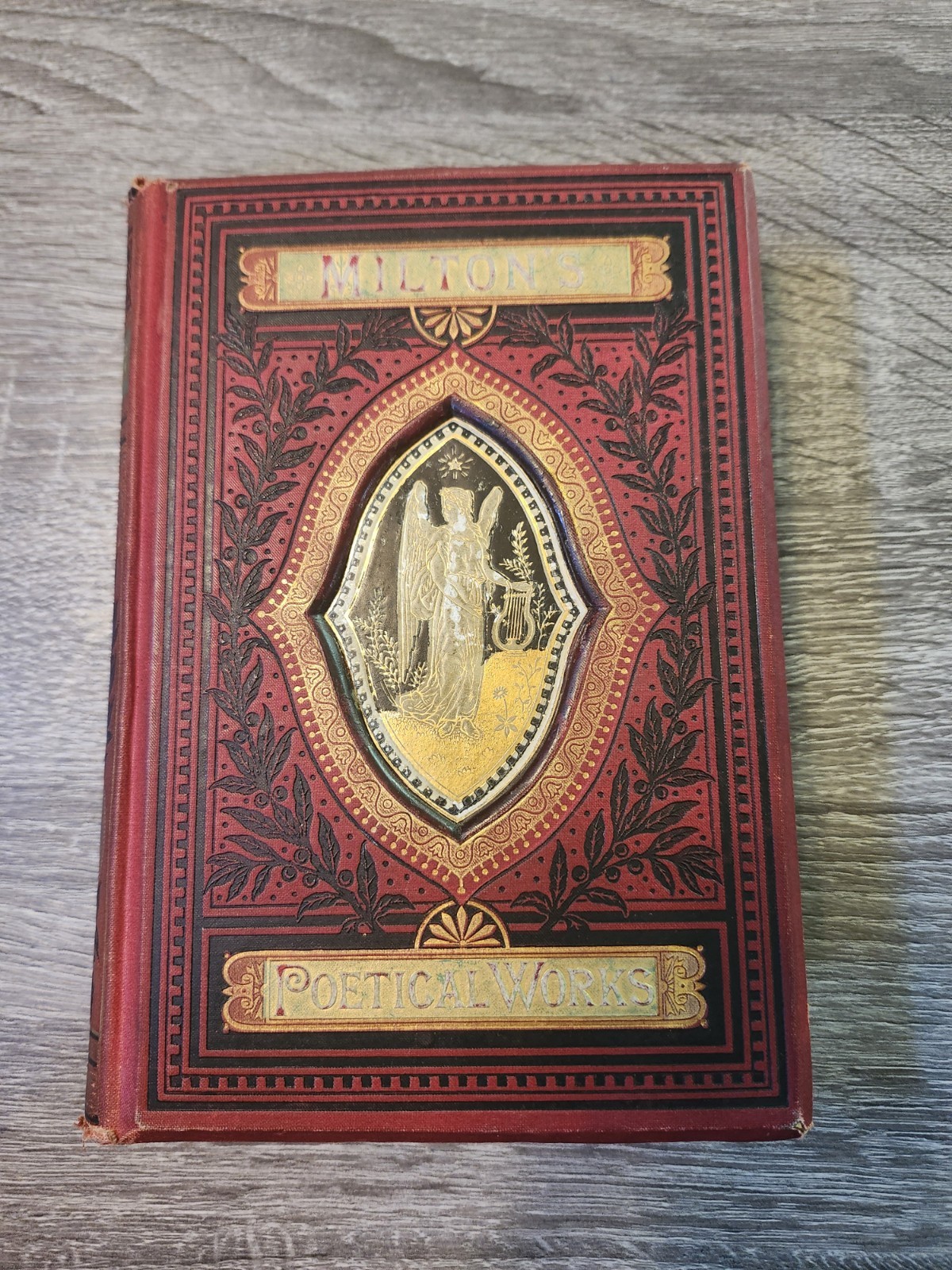 The Poetical Works Of John Milton Illustrated Gall & Inglis C/1800s Antique Book