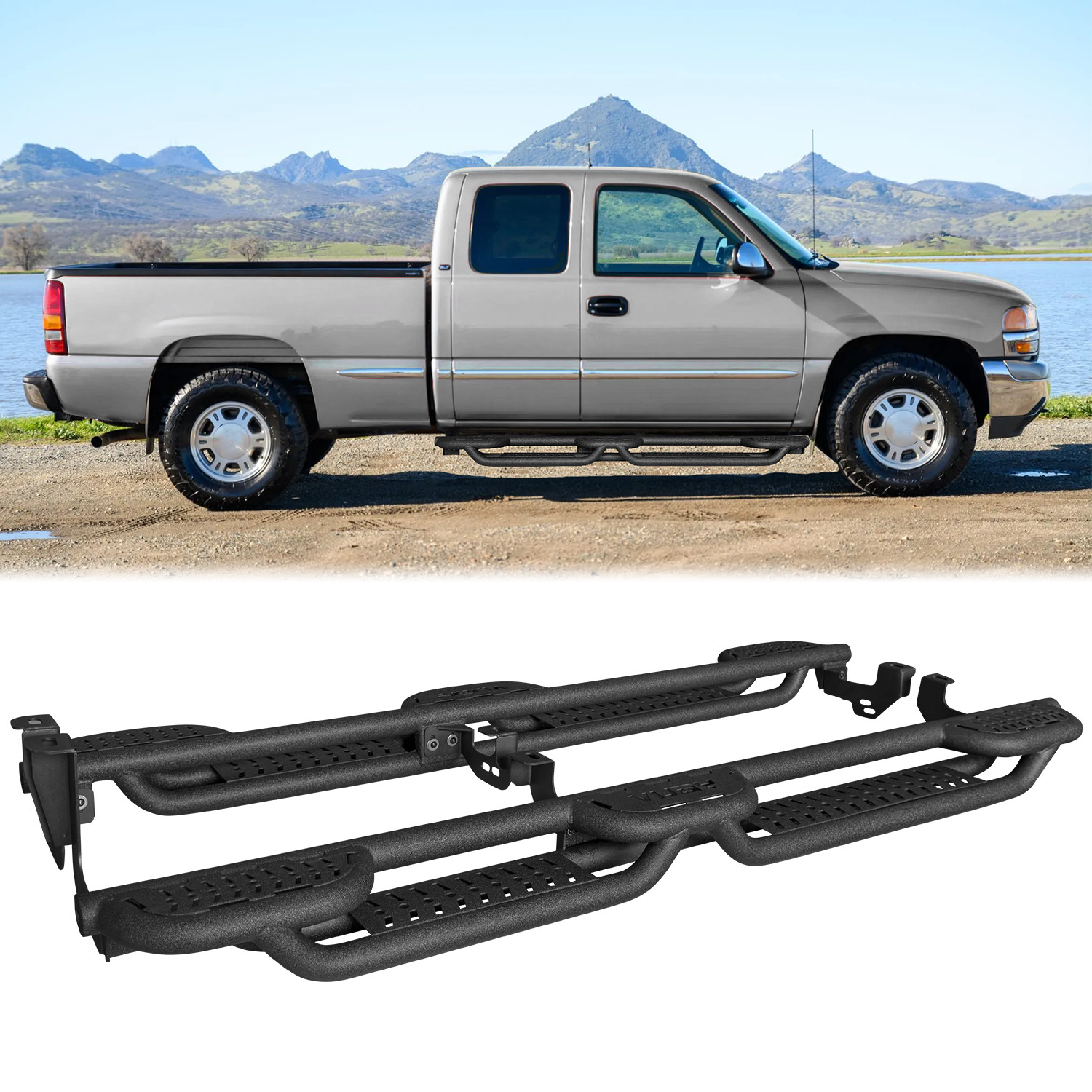 For 1999-2007 Silverado&Sierra1500 2500 3500ExtendedCab Side Step Running Boards