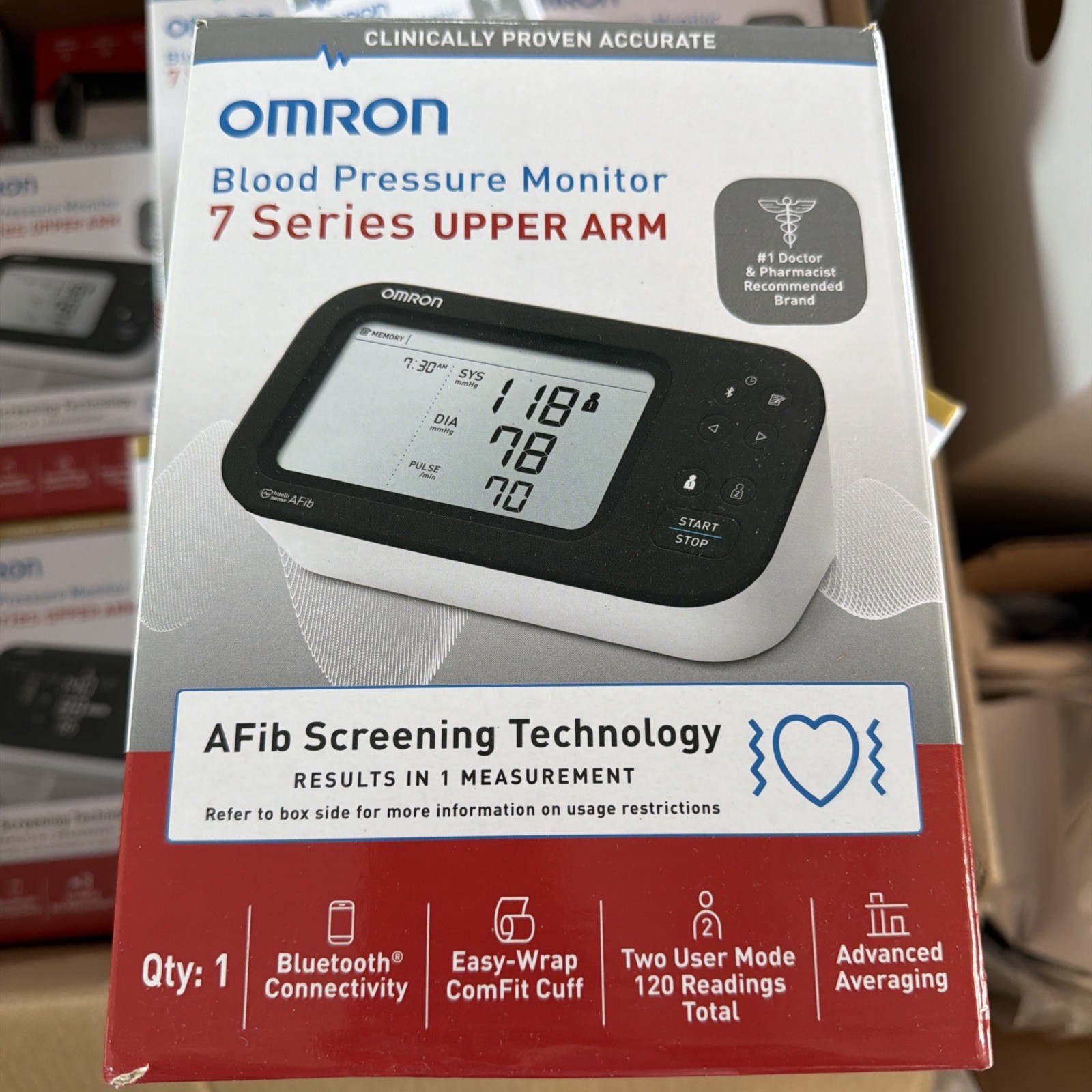 Omron BP7360 7 Series Wireless Blood Pressure Monitor Bluetooth AFib Cuff Omron BP7360 7 Series Wireless Blood Pressure Monitor Bluetooth AFib Cuff