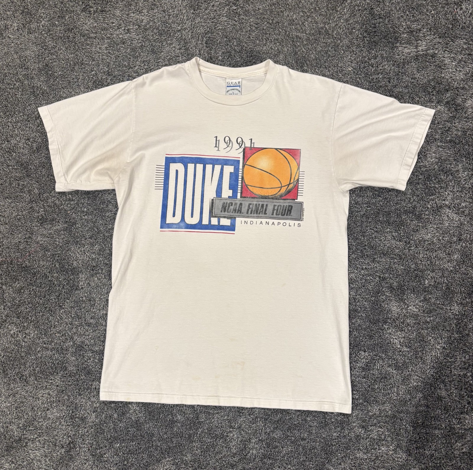 VINTAGE 1991 Duke Mens Basketball Final Four RARE Tee