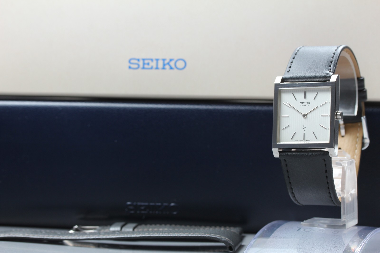 [NOS W /Box] Vintage 1979 SEIKO Chariot 7820-5350 White Dial Quartz Men\'s Watch
