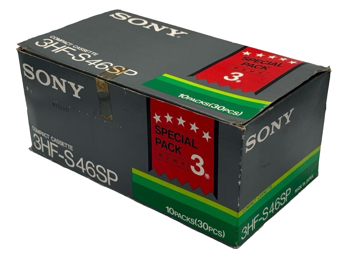 Sony HF-S46 46min Type I Normal Bias Cassette Tape Sealed 3HF-S46SP 30pcs