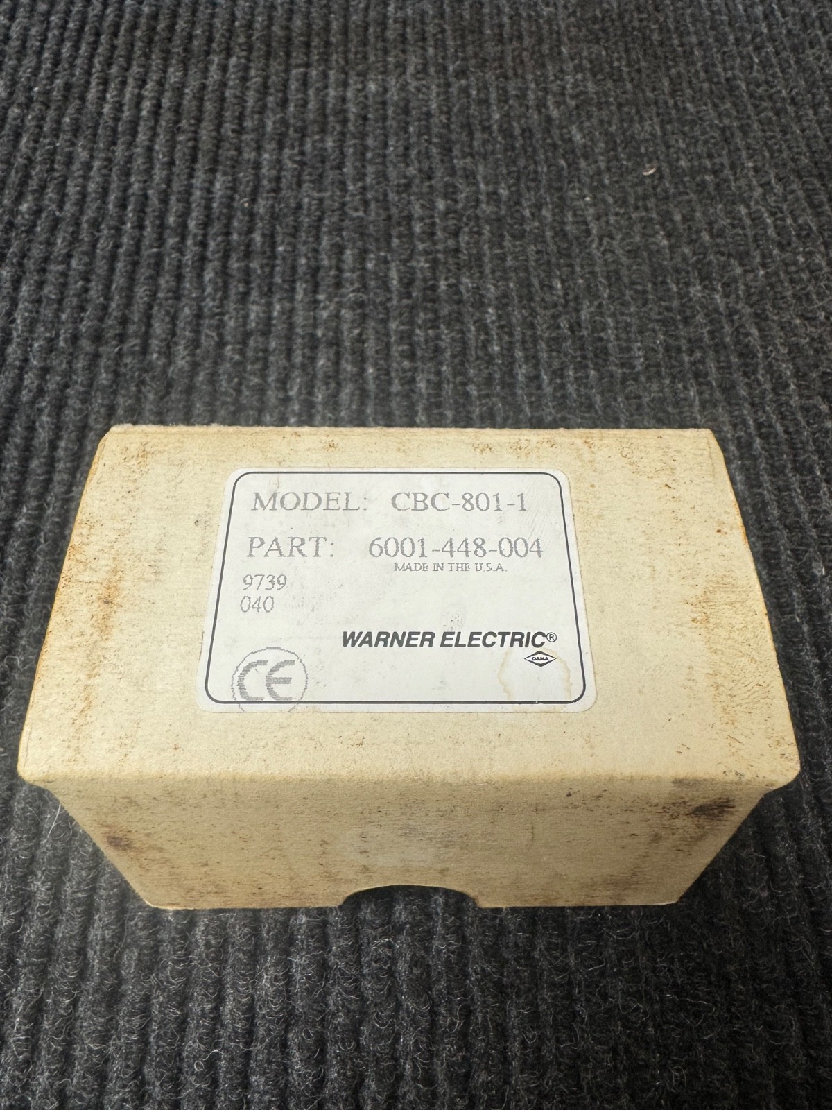 WARNER ELECTRIC CBC-801-1 SERIES CLUTCH/BRAKE CONTROLS. New In Box WARNER ELECTRIC CBC-801-1 SERIES CLUTCH/BRAKE CONTROLS. New In Box