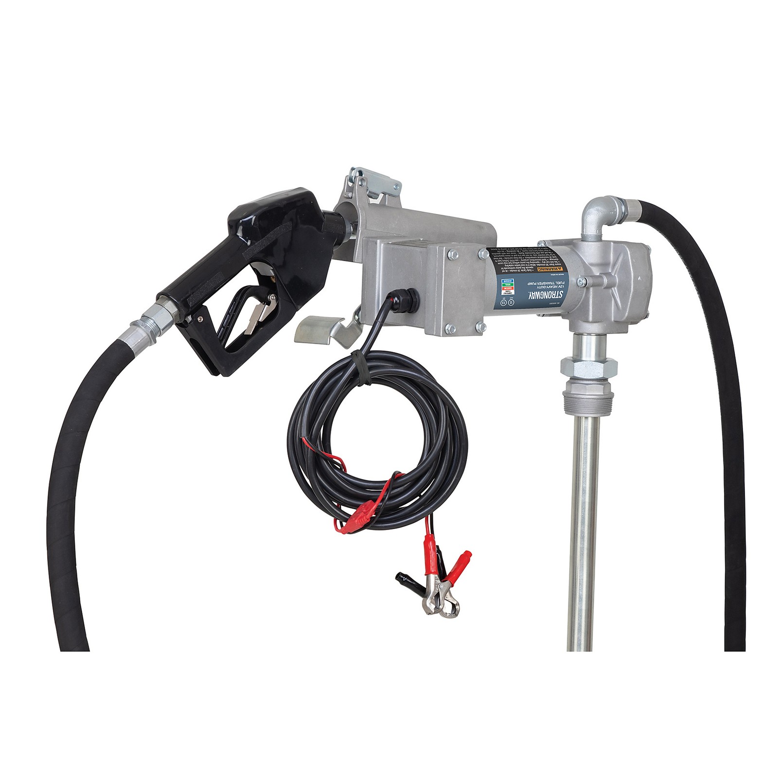 Strongway Heavy-Duty 12V Fuel Pump with Auto Shutoff Nozzle, 15 GPM Strongway Heavy-Duty 12V Fuel Pump with Auto Shutoff Nozzle, 15 GPM