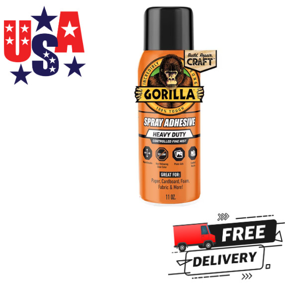 Gorilla Clear Spray Adhesive, 11 Ounce Can, New Condition******* Gorilla Clear Spray Adhesive, 11 Ounce Can, New Condition*******