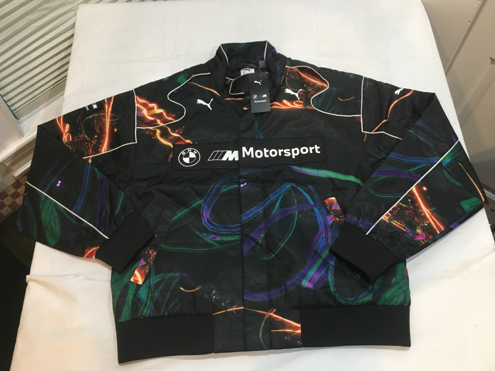 NWT $250.00 Puma Mens BMW M Motorsport Cao Fei Racer Jacket Black Size XL