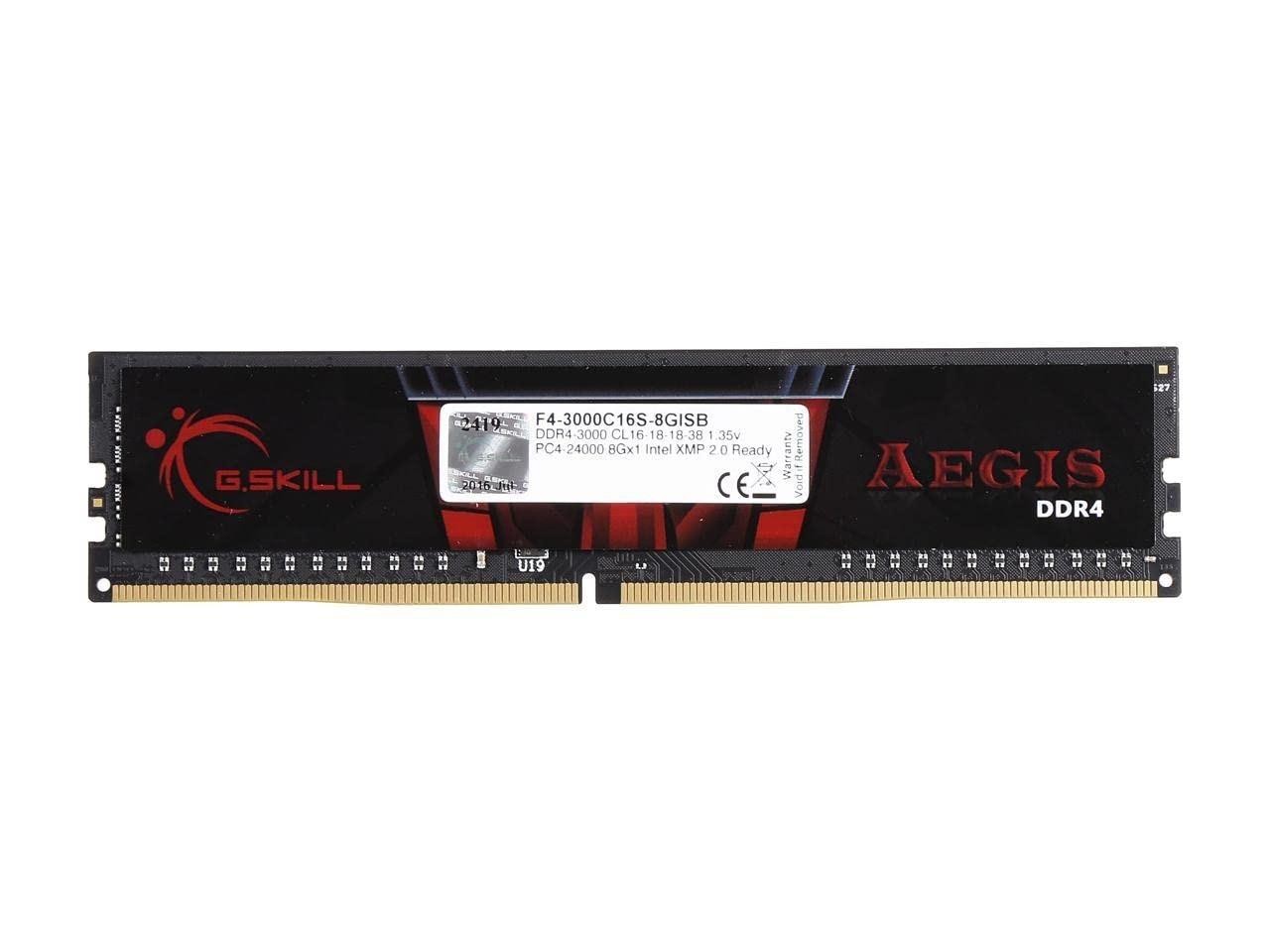 G.Skill F4-3000C16S-8GISB DDR4 8GB (1x8GB) UDIMM Desktop Memory 3000MHz