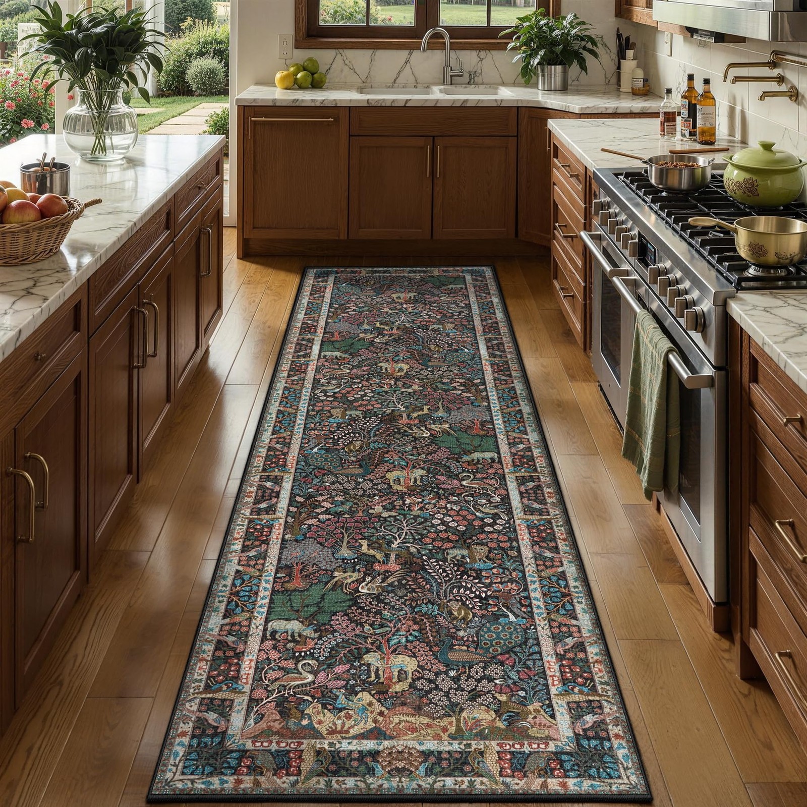 SERISSA 2x8 Hallway Runner Rug Non Slip Vintage Soft Washable Kitchen Rugs | ... SERISSA 2x8 Hallway Runner Rug Non Slip Vintage Soft Washable Kitchen Rugs | ...