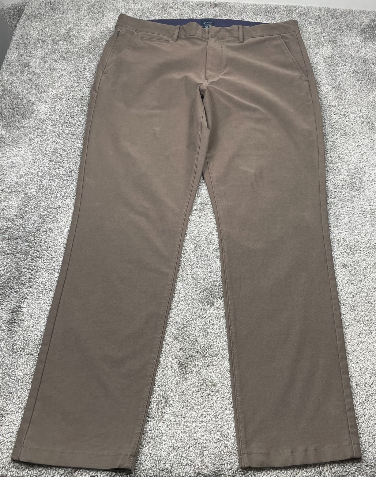 J Crew Pants Men\'s 36x32 Brown 770 Straight Oarsman Chino Stretch Khaki EUC