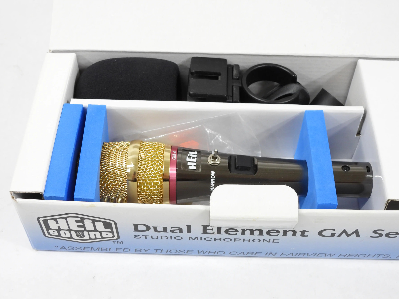 Heil GM4 Dual Element Microphone w/ HC-4 + Kenwood 8-Pin Cable (excellent)