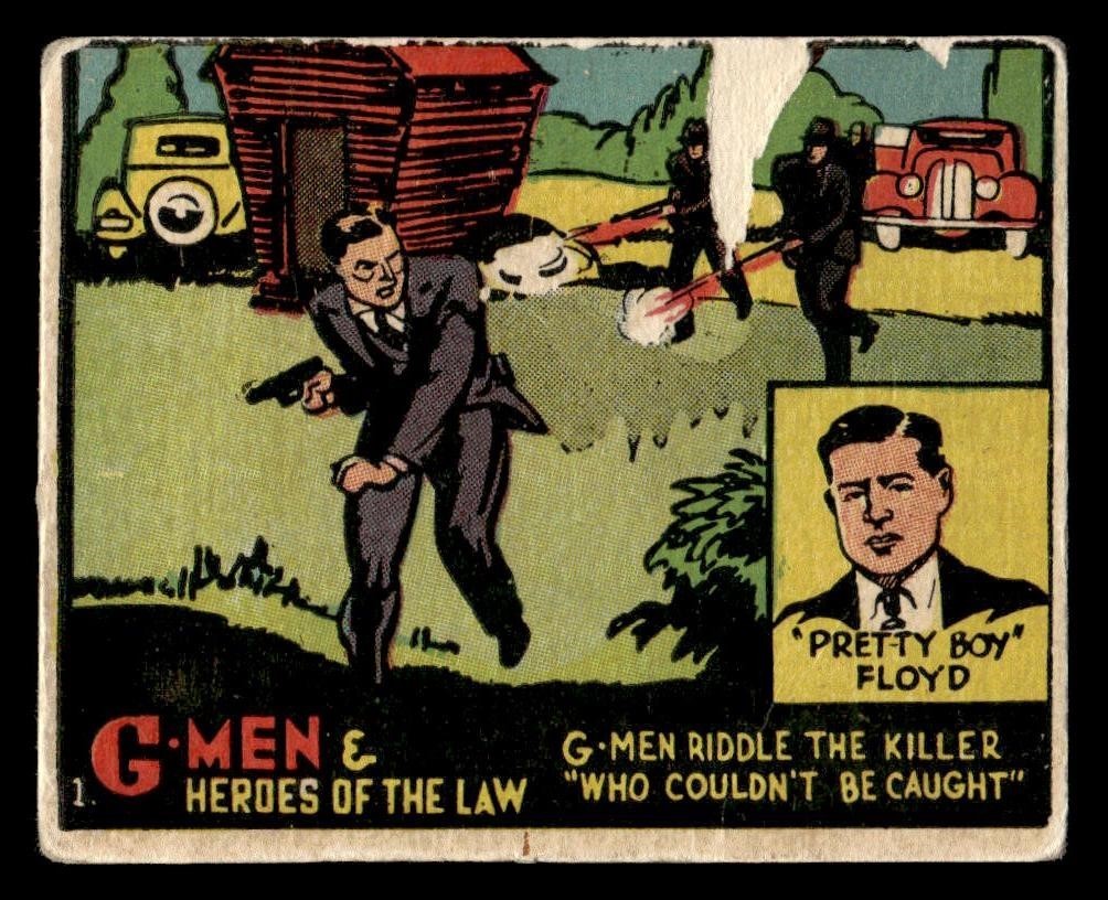 1936 Gum G-Men & Heroes of the Law #1 G-Men Riddle The Killer PR *h3
