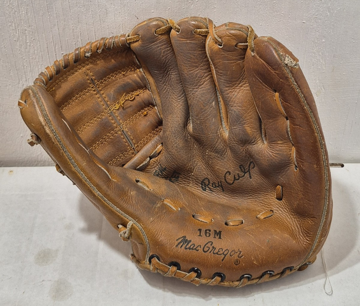 RARE Vintage Ray Culp Leather Baseball Glove Macgregor 16M Phillies Red Sox 60s?