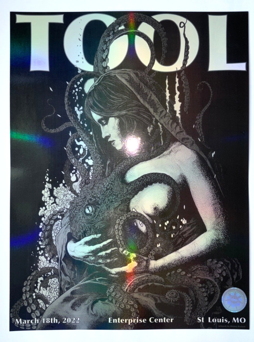 Tool Concert Poster St Louis Tour Band March 18 2022 /750 Richey Beckett Art 