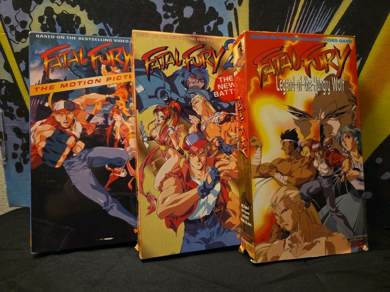 Fatal Fury VHS Set of 3, Includes 1, 2, the Motion Picture Fatal Fury VHS Set of 3, Includes 1, 2, the Motion Picture