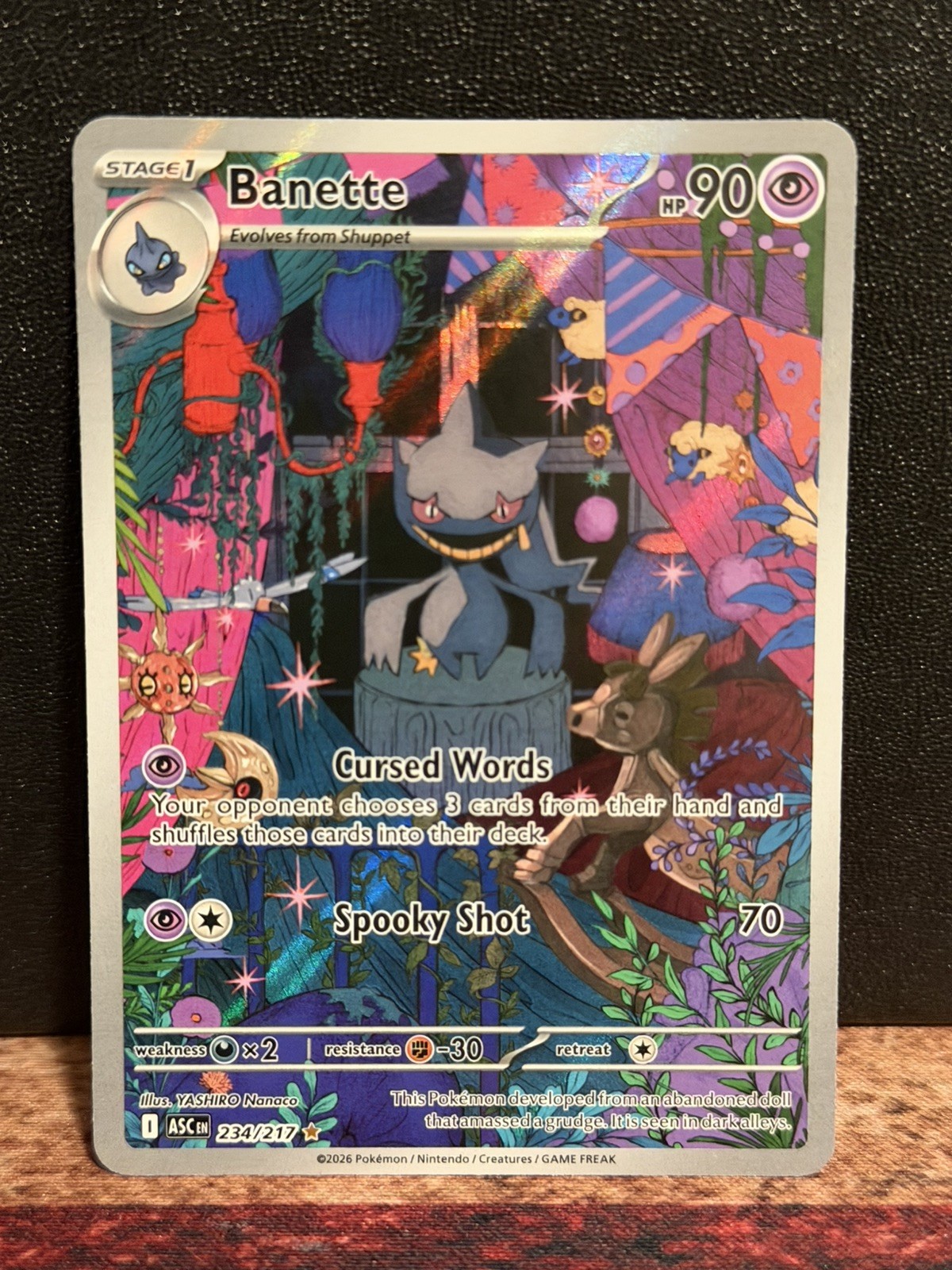 Banette 234/217 Illustration Rare Holo - Ascended Heroes Pokemon TCG English Banette 234/217 Illustration Rare Holo - Ascended Heroes Pokemon TCG English