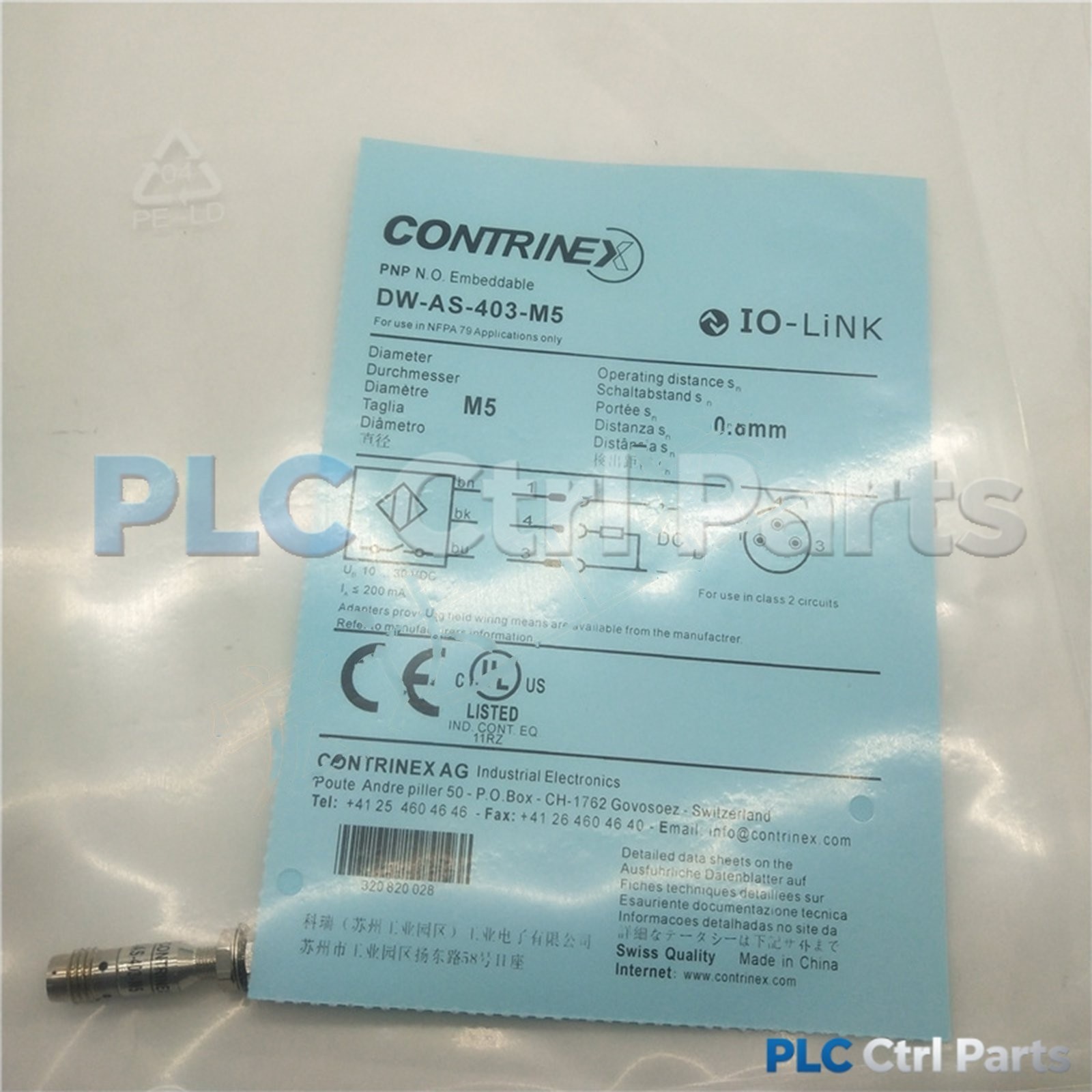 1PS New For CONTRINEX DW-AS-403-M5 Proximity switch Sensor 