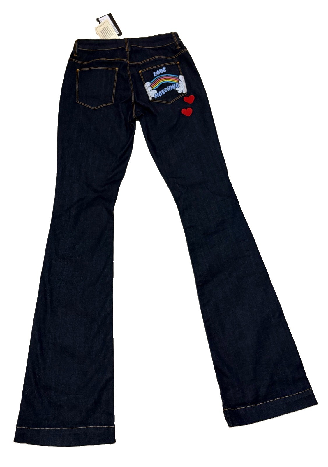 Love Moschino Women’s Flared Jeans Dark Wash Blue W25 (UK 6) L31.5