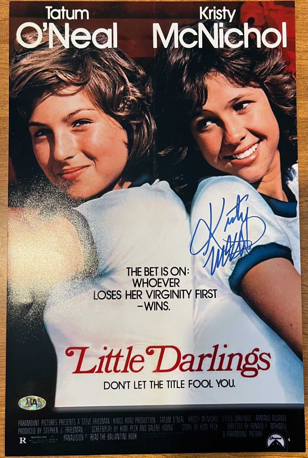 Auto Signed Kristy McNichol Little Darlings Movie Reproduction Poster MAB Auto Signed Kristy McNichol Little Darlings Movie Reproduction Poster MAB